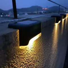 Impermeável LED Solar Stair Light, Jardim ao ar livre Passagem Pátio Terraço Guardrail Step Light, Luz Paisagem, 1 Pc, 4 Pcs, 10 Pcs, 20Pcs