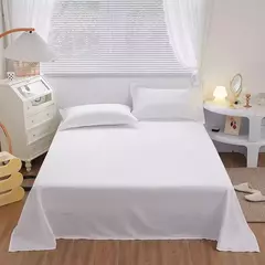 Lençóis de solteiro e casal, lençóis de algodão lavável, lençóis de hotel branco puro, fronhas não incluídas, One Piece, uso doméstico, B & B
