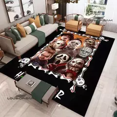 Tapete impresso filme de terror 3D, tapete antiderrapante, sala de estar e quart - comprar online