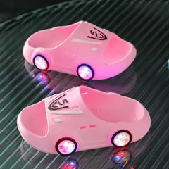 Sapatos de carro antiderrapante para crianças, sapatos de praia macios, chinelo LED ao ar livre, chinelos luminosos infantis, moda de meninos e meninas - comprar online