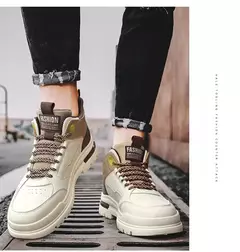 Tênis casual vulcanizado masculino, sola macia, tênis esportivo para caminhada, ao ar livre, masculino, outono - loja online