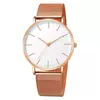 Relógio de pulso de malha de aço inoxidável feminino, feminino Fashion, Casual, Simples, Quartzo, Hora de Metal, Feminino, Preto