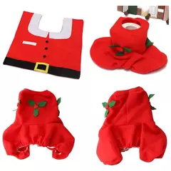 Cute Christmas Toilet Seat Covers, criativo Papai Noel Banheiro Mat, Xmas Suprimentos para Home Decor, Presente de Ano Novo, 2024