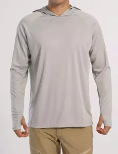 Imagem do TACVASEN-Homens à Prova de UV Hoodie Manga Longa, Proteção Solar Camisetas, Respirável, Leve, Secagem Rápida, Casual Camisetas Masculinas