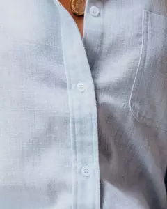 Camisa solta de linho algodão lapela feminina casual, blusa sólida Harajuku vintage, elegante manga longa, tops de botão, túnicas de senhora do escritório na internet
