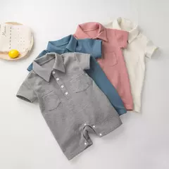 Babany-Macacão de manga curta do bebê recém-nascido Waffle, Bodysuit ferramental, roupas infantis, meninos e meninas - comprar online
