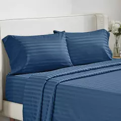 Solid Stripe Bedding Set, Colcha de dormir, gêmeo, completo, rainha, king size, quarto ou quarto de hóspedes, 3 pcs, 4pcs na internet