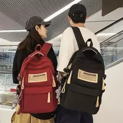 Mochila de pano Oxford de grande capacidade para meninos e meninas, mochila leve, bolsa de estudante retrô, europeia e americana, escola secundária