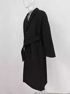 Imagem do IEFB-Sobretudo de lã de peito único masculino, casaco casual solto, manga longa, tendência coreana, moda outono, inverno, novo, 9D1655