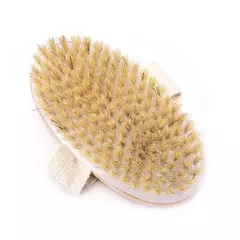 Escova natural da massagem das cerdas, pele seca quente, escova macia do banho de Spa, banho do corpo