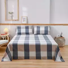 Lençol de cama de alta qualidade cor sólida, folha plana, gêmeo, completo, rainha, king size, Skin-Friendly, Soft Top, sem capas de travesseiro, 1pc