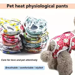 Fraldas para cães masculinos, laváveis, fofas, reutilizáveis, de alta absorção, à prova de vazamento, calças fisiológicas para cães, 6 cores