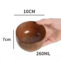 Tigelas De Madeira Japonesas para Crianças e Bebê, Pequenas Tigelas De Sopa Sólida, Madeira De Jujuba, Tigelas De Salada, Louça Doméstica Retro - loja online