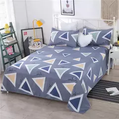 Imagem do Folha de cama grossa lavada macia do pano do algodão, matéria têxtil home, poliéster, algodão, Pele-amigável, nenhumas tampas do descanso, 1PC