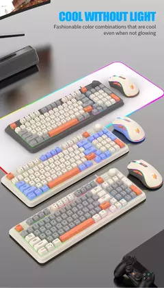 USB Wired Game Keyboard and Mouse Set, Iluminado, Desktop, Laptop, Casa, Escritório, Feminino, Masculino, K820 - Wolf Magazine