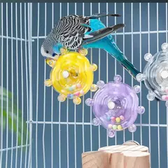 Brinquedo interativo da gaiola do pássaro do brinquedo do papagaio para o distribuidor giratório do deleite dos papagaios, para a estimulação mental e o entretenimento