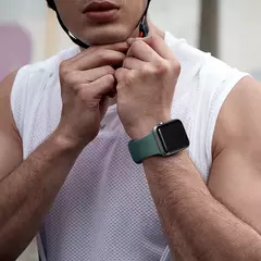 Pulseira de Silicone para Apple Watch, Banda 44mm, 40mm, 45mm, 41mm, 42mm, 38mm, 44mm, 45mm, Bracelet iWatch Series 7 SE, 3, 4, 5, 6, 8 Ultra 49mm