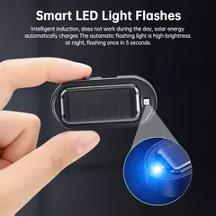 Extractme simulação carro solar anti-roubo luz simulação de carro imobilizador alarme de carro led simulação luz de advertência explosão flash na internet