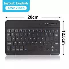 Mini teclado sem fio do bluetooth, recarregável, para o portátil, tabuleta, telefone, ipad, andróide, ios, janelas
