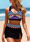 Conjunto de biquíni impresso de 2 peças para mulheres, moda praia sexy, design de moda, novo, 2023