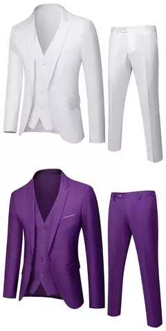 Ternos formais masculinos completos, conjuntos elegantes de blazers, roupas de casamento, calças, jaquetas, fantasias de luxo, negócios de casamento, 2 peças - Wolf Magazine