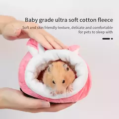 Gaiola para hamster, cama macia e quente para animais de estimação, rede para ratos, porco, esquilo, casa de inverno, ninho de veludo, cama quente para dormir, itens pequenos para animais de estimação - Wolf Magazine