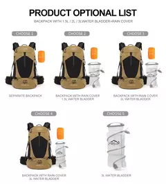 Mochila impermeável de montanhismo para homens e mulheres, Bolsa de esportes ao