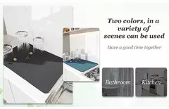 Esteira de secagem antiderrapante para cozinha, Super Absorvente, Esteira de secagem grande para café, Secagem rápida, Almofada de drenagem do banheiro