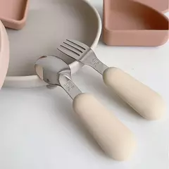 Baby Cartoon Tableware Set, Crianças Utensílio, Aço Inoxidável, Criança Louça, Talheres, Alimentação Colher, Garfo, Infantil - comprar online