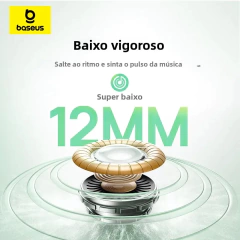 Baseus Bass EP10 NC -43dB com cancelamento de ruído ANC True Wireless Fones de ouvido Bluetooth 6.0 Fones de ouvido intra-auriculares sem fio 4 microfones ENC na internet