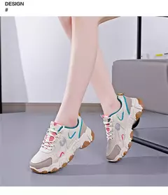 Imagem do Tênis de malha vulcanizada respirável feminino, moda casual