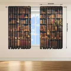 Idade Média Cortina impressa para Home Decor, tratamento janela de bolso, quarto, escritório, cozinha, sala de estar, haste, 2pcs - comprar online