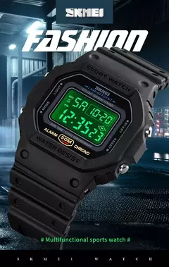 SKMEI-Relógios de pulso militares impermeáveis para homens, 1628 relógio esportivo, display LED, relógio masculino, contagem regressiva digital, 1988 - comprar online