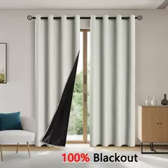 Cortinas monocromáticas blackout, sombreamento completo e proteção solar, quarto e sala de estar, 100% blackout, 1pc - Wolf Magazine