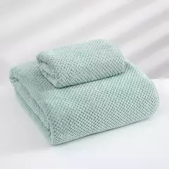 Conjunto de três peças de toalha de banho de abacaxi, toalha de rosto doméstica, espessada e aumentada, secagem rápida, algodão