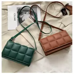Pequena bolsa de couro PU para mulheres, bolsa crossbody, alça clássica, marca de moda, designer, tendência, feminina - comprar online