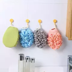Lados Duplos Luvas De Banho Portátil, Chuveiro Esfoliante Esponja, Body Scrubber, Escova De Limpeza Corporal, Massagem Mesh, Ferramenta De Banho, 1Pc