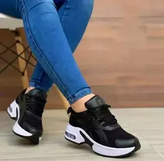 Tênis de malha respirável para mulheres, Tênis femininos, Sapatos de tênis casuais, Ao ar livre