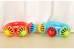 Imagem do Bebê recém-nascido chocalho bola brinquedos, segurando a mão Bell, brinquedos sensoriais, materiais de segurança para crianças, 0-24 meses, 4pcs