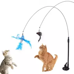 Brinquedos de gato simulação pássaro interativo otário pena pássaro com sino gato vara brinquedo para gatinho jogando teaser varinha brinquedo gato suprimentos - Wolf Magazine