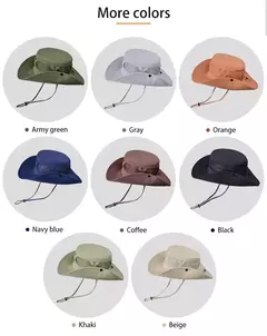 Xinbaoguan-Men's Respirável Sunshade Fisherman Hat, Sunscreen Sun Hat, Chapéu de Pesca, Big Eaves, 100% Nylon, Primavera, Verão, 9245 - loja online