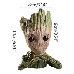 Disney marvel vingadores groot mini figura caneta titular vaso de flores anime brinquedos figura ação sentado groot natal crianças brinquedos presentes na internet