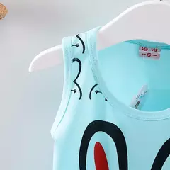Conjunto de pijamas casual infantil, roupas de bebê, colete bonito feminino, pijama infantil, roupas de treino infantis, verão, novo, 2 peças - Wolf Magazine