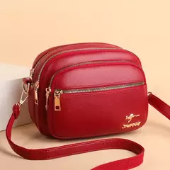 Bolsa mensageiro de couro macio para mulheres, bolso múltiplo, resistente ao desgaste, bolsa feminina de luxo, bolsa de alta qualidade - comprar online