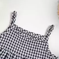 Macacão xadrez sem mangas para bebês, macacão recém-nascido, roupa de uma peça infantil, verão - comprar online