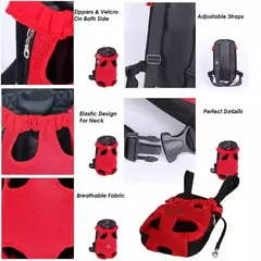 Gato de estimação cão ombro duplo respirável portátil viagem pet cão transportadora mochila malha transportadora saco frontal pequeno cão gatos ao ar livre - Wolf Magazine