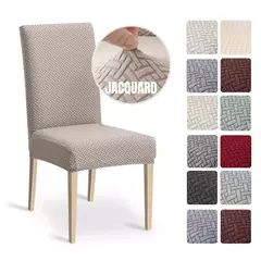 Elastic sala de jantar cadeira cobrir, Slipcover Jacquard grosso, estiramento, cozinha, hotel, banquete de casamento