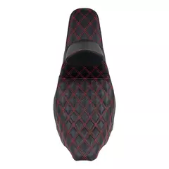 Assento de passageiro dianteiro e traseiro para motocicleta, dois up, com almofadas para encosto de motorista, para harley touring electra glide fltrx 09-2023