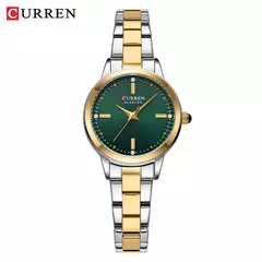 Curren-relógio de quartzo feminino, original, elegante, feito de aço inoxidável, à prova d'água, para as mulheres na internet