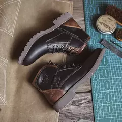 Botas masculinas de couro genuíno moda casual sapatos de couro estilo britânico botas masculinas sapatos de alta qualidade para homens 2024 botines na internet